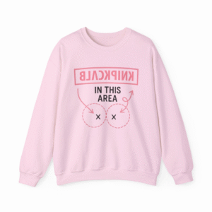 Black and Pink Sweatshirt In This Area Funny Graphic Pullover