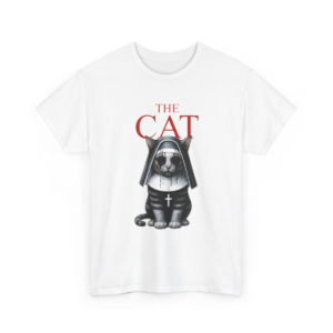 The Cat Nun Parody T-Shirt – Funny Horror Cat Graphic Tee LL12